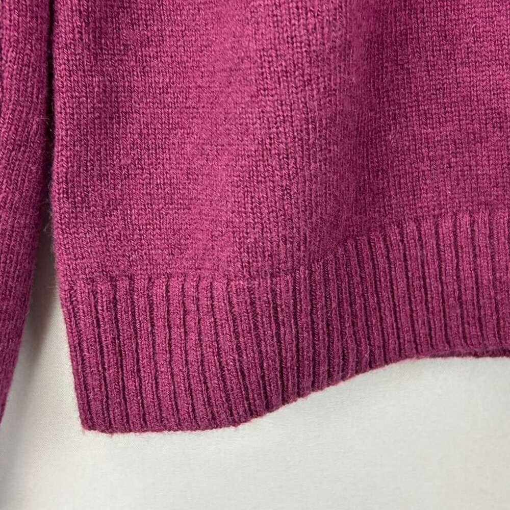 LL Bean Women’s XS 100% Cashmere Light Plum Crew Neck Sweater Long Sleeves - Picture 12 of 13